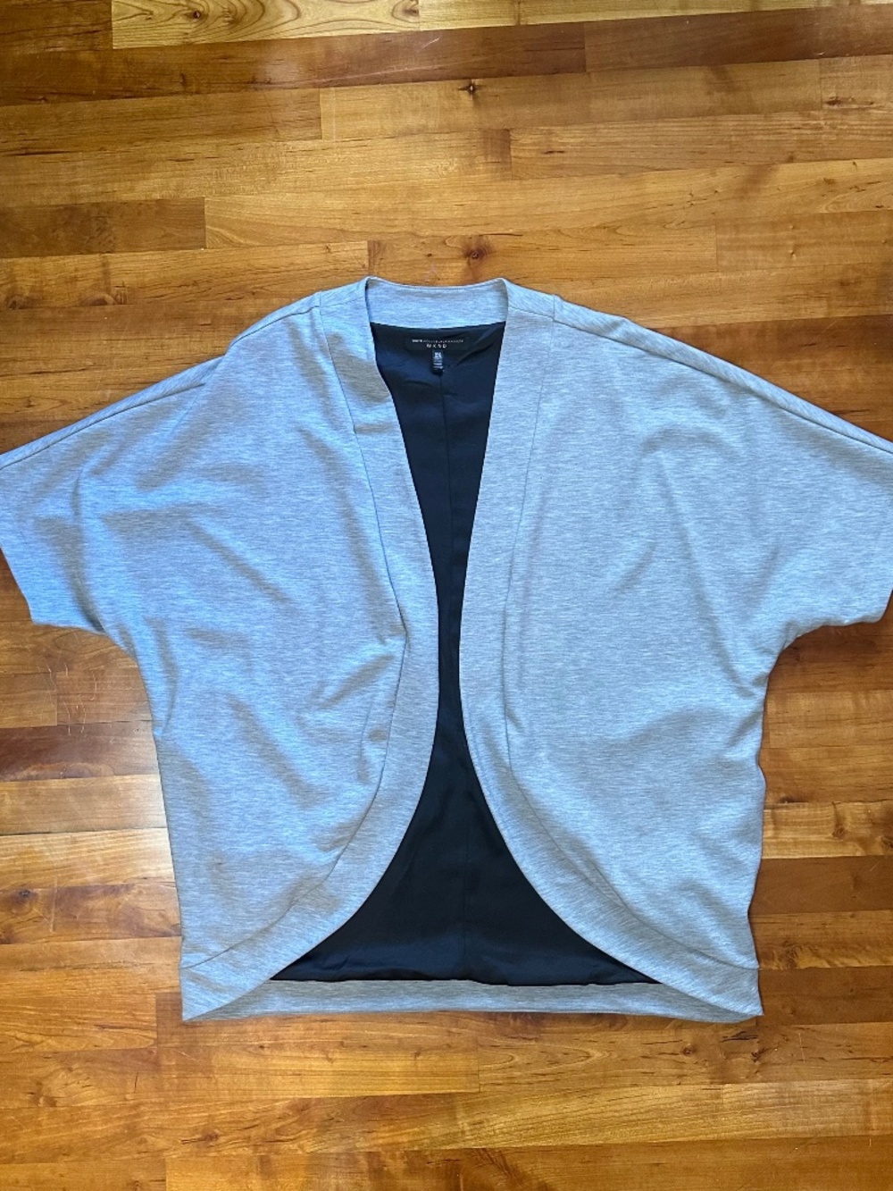 White House Black Market, one size fits all gray relaxed fit jacket